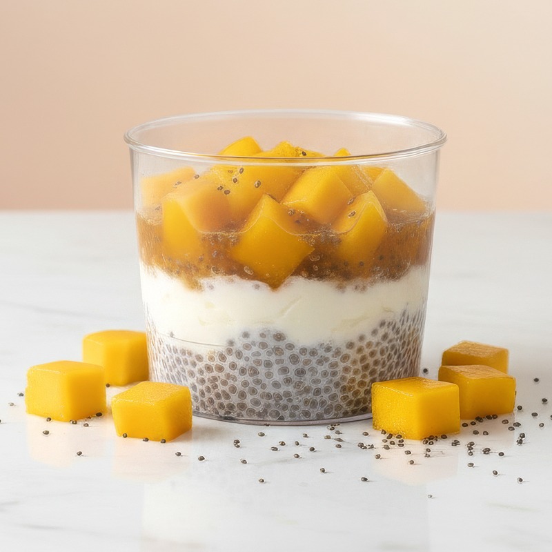 Peach Hazelnut Cream Chia Cup
